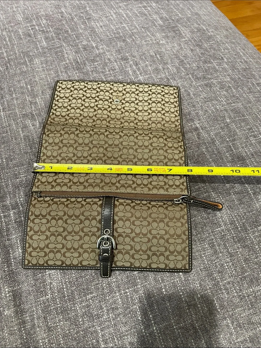 Coach Vintage Brown Monogram Buckle Wallet